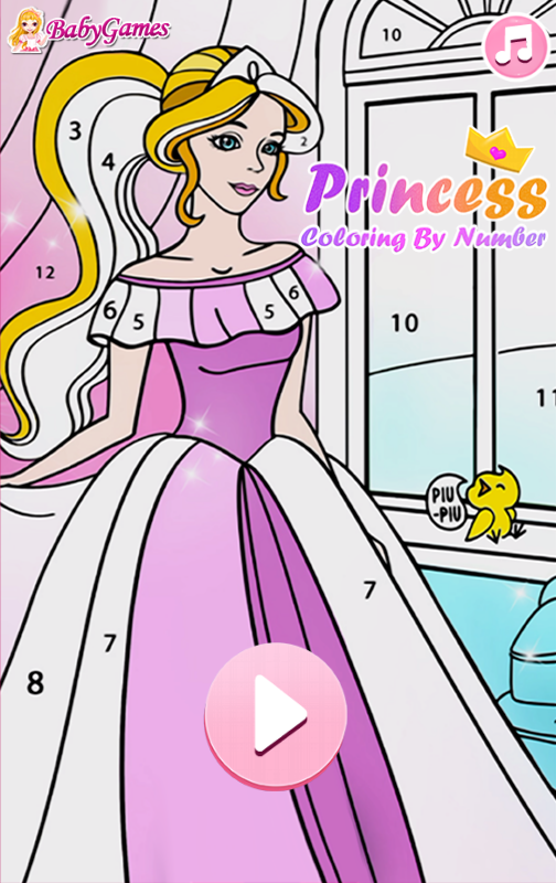 Princess Coloring By Number